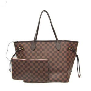LOUIS VUITTON Brown Damier Neverfull MM Tote Bag